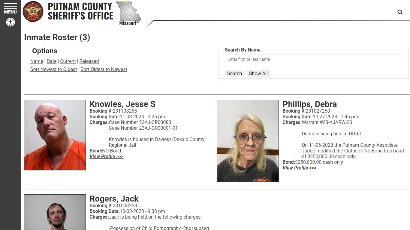 Inmate Roster - Current Inmates Booking Date Descending - Putnam County ...