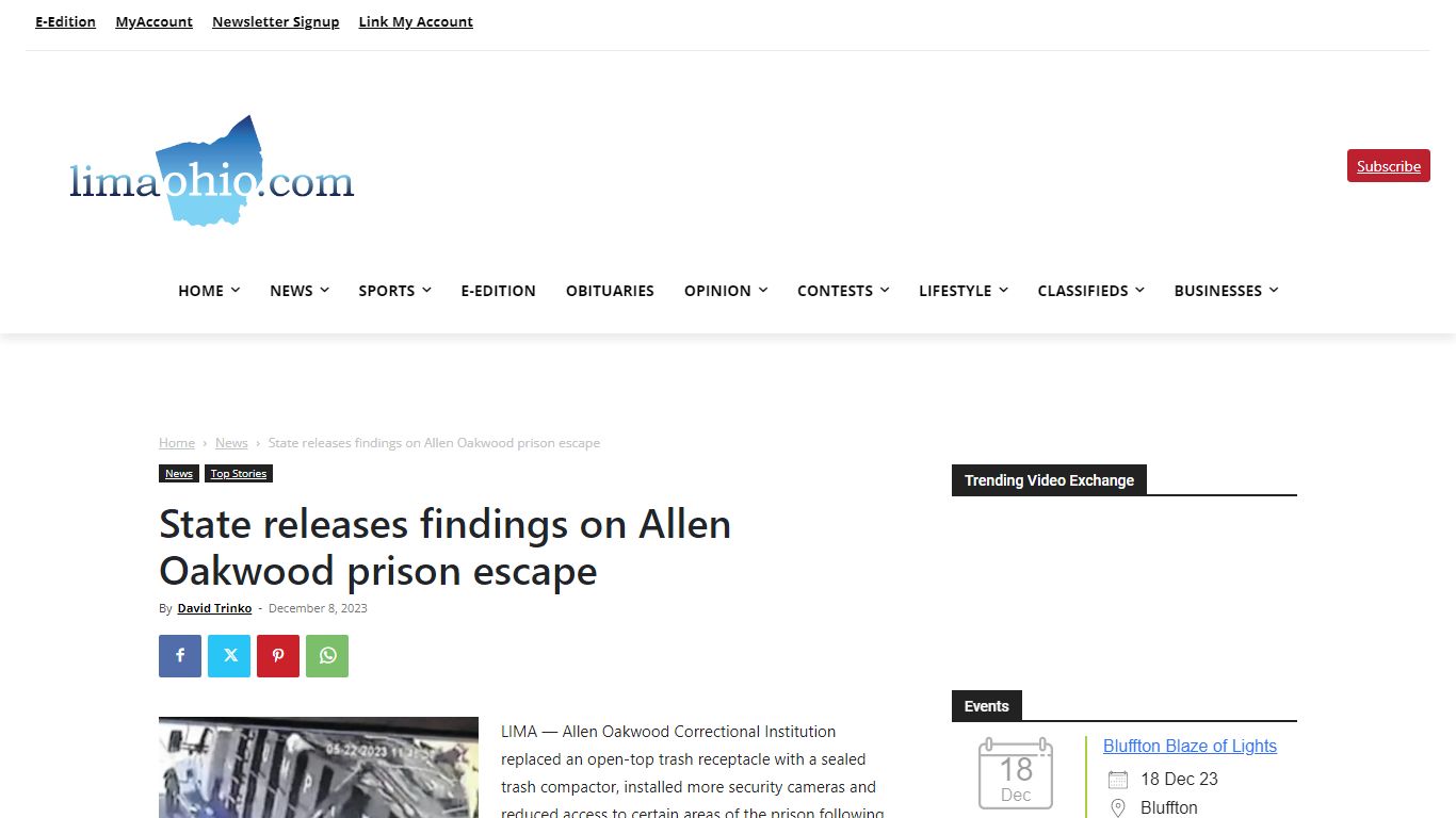 State releases findings on Allen Oakwood prison escape